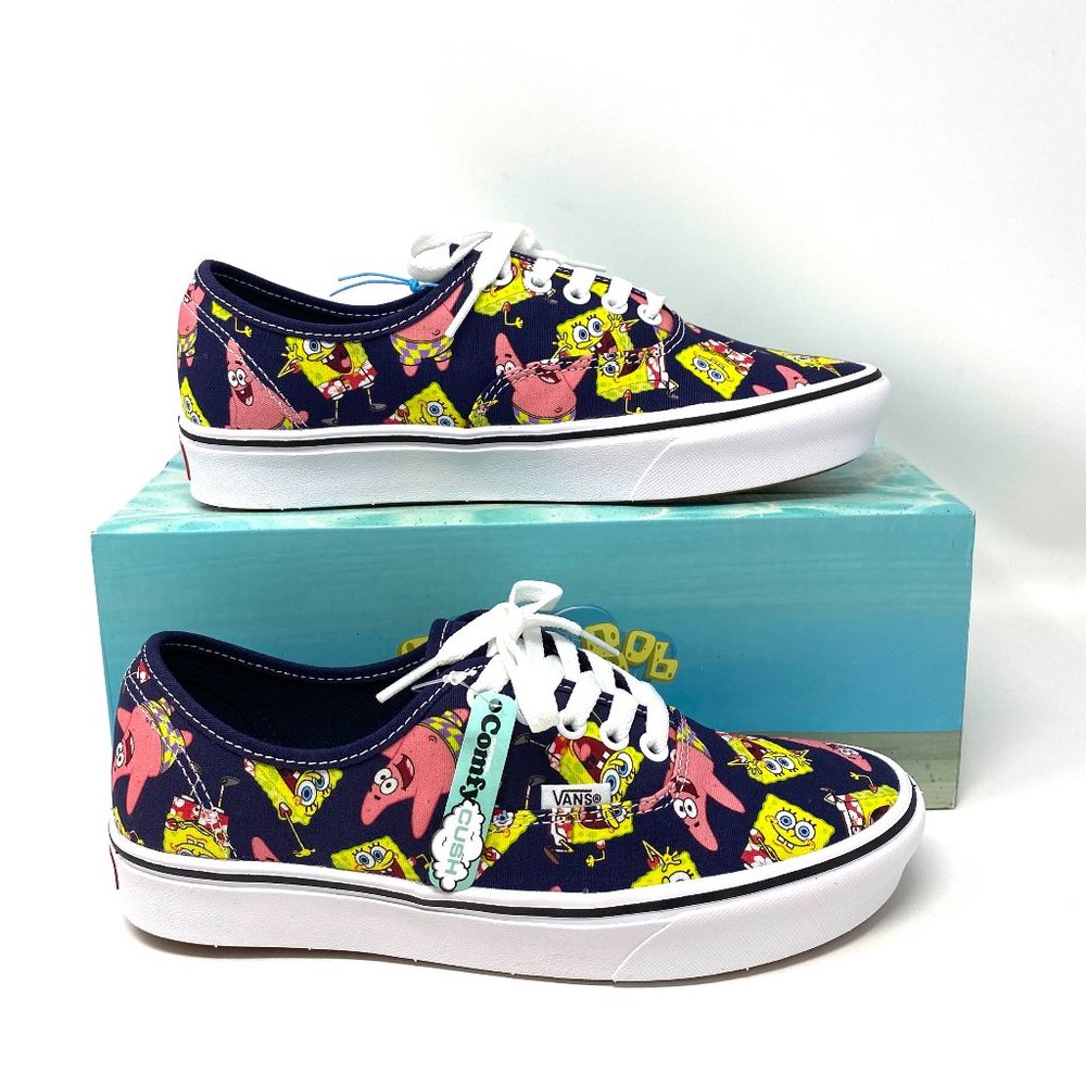 💖MEGA SALE💖Vans Sponge Bob ComfyCush Canvas Purple Low Top Men's VN0A3WM7YZ1 - Picture 3 of 11